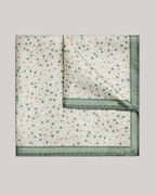 Floral Printed Silk Pocket Square, Light Khaki, hi-res